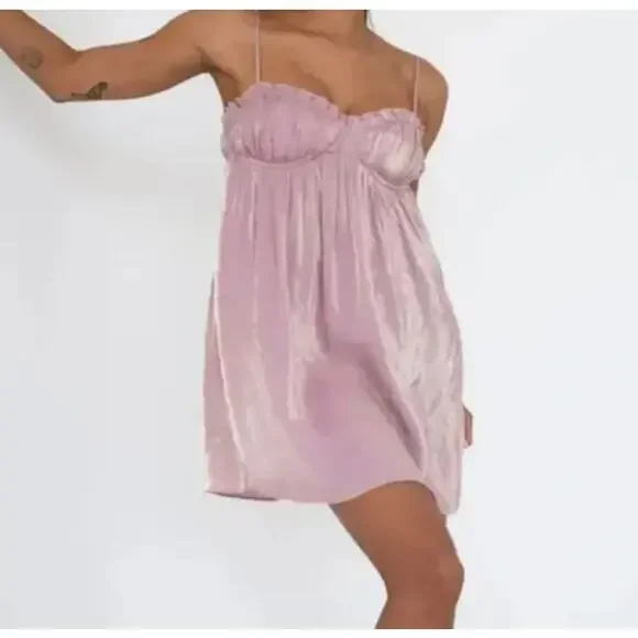 knee length dresses for ladies metallic black sleeveless mini dress  Doll House Los Angeles